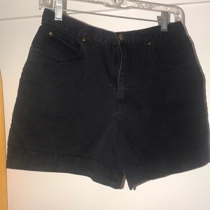 black shorts